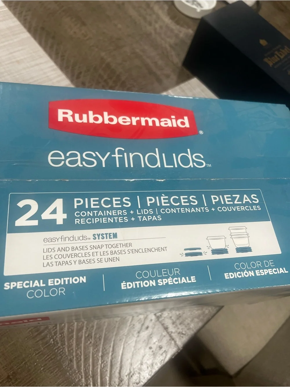 Rubbermaid 24-Piece Food Storage Set with Teal Blue Lids NEW